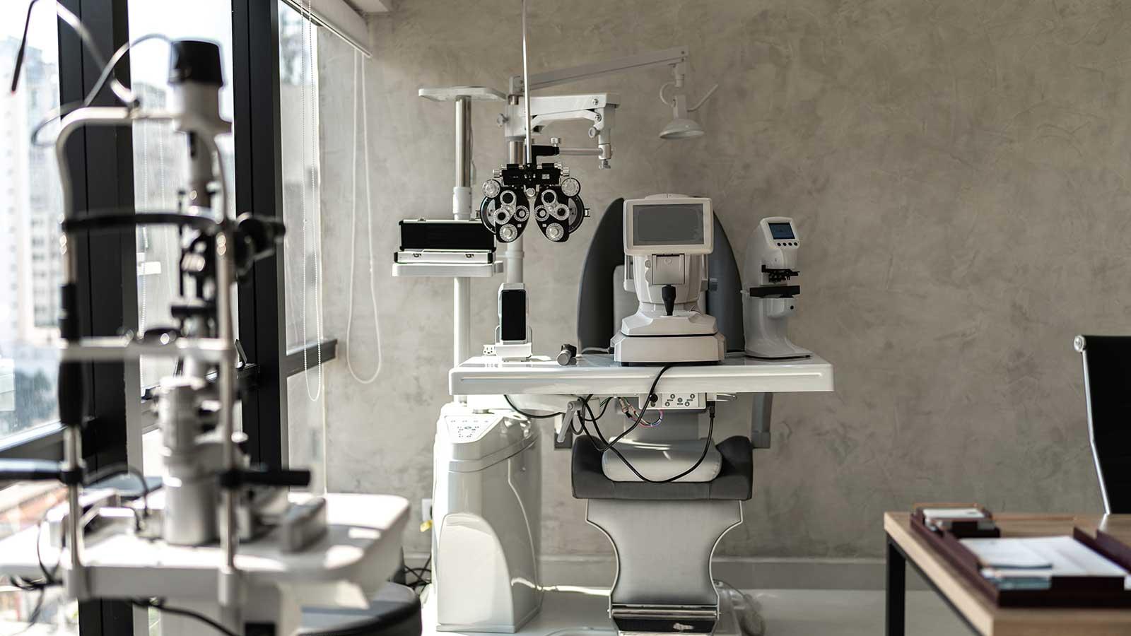 Optometrist examination room